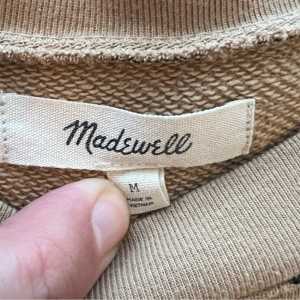 Madewell Gold and Black Women’s Tiger Print Crewneck Sweater - Picture 4 of 6